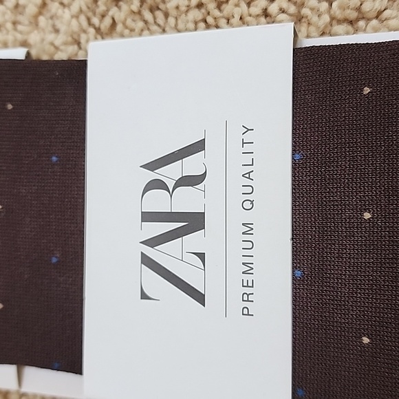 NWT! Zara size M Brown with small dots dress socks - Picture 2 of 6